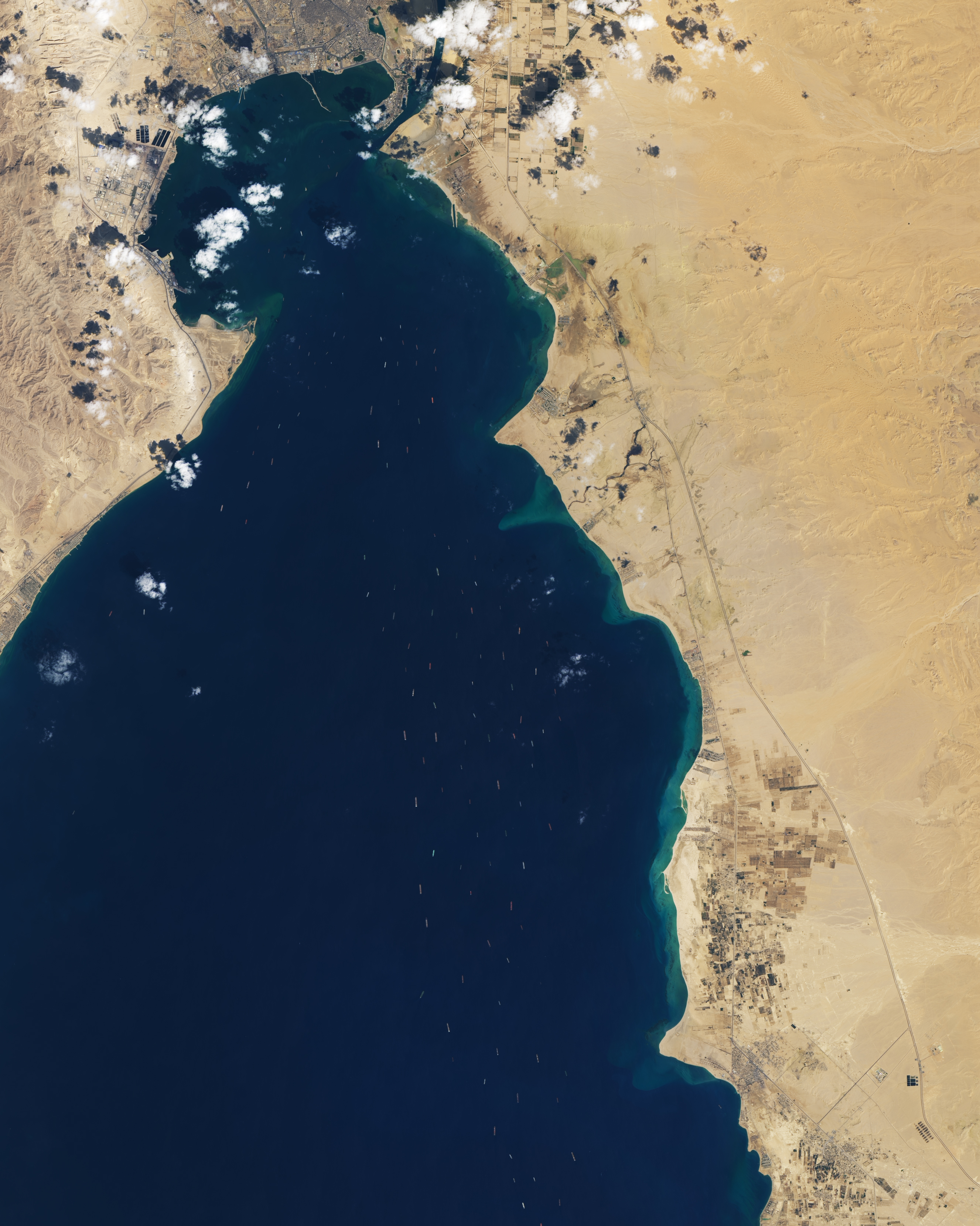 Ever Given Suez · NASA Landsat 8
